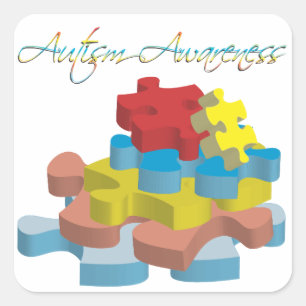 Aufkleber "Autismus Awareness Puzzle Pieces"