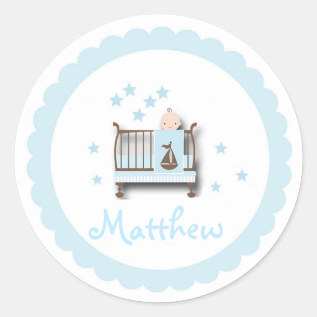 Aufkleber/Baby Runder Aufkleber (Vorderseite)