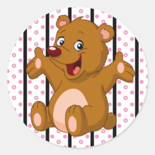 Aufkleber/Bär Runder Aufkleber