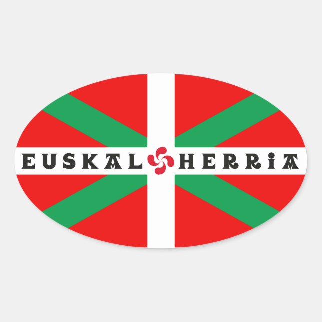 Aufkleber Baskische Flagge Ikkurina (Vorderseite)