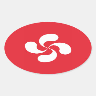 Aufkleber baskisches Kreuz „Lauburu "