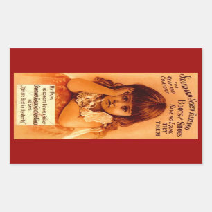 Aufkleber-befestigte Vintage Werbungs-Schraube Rechteckiger Aufkleber