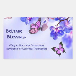 Aufkleber: Beltane Segnungen Rechteckiger Aufkleber