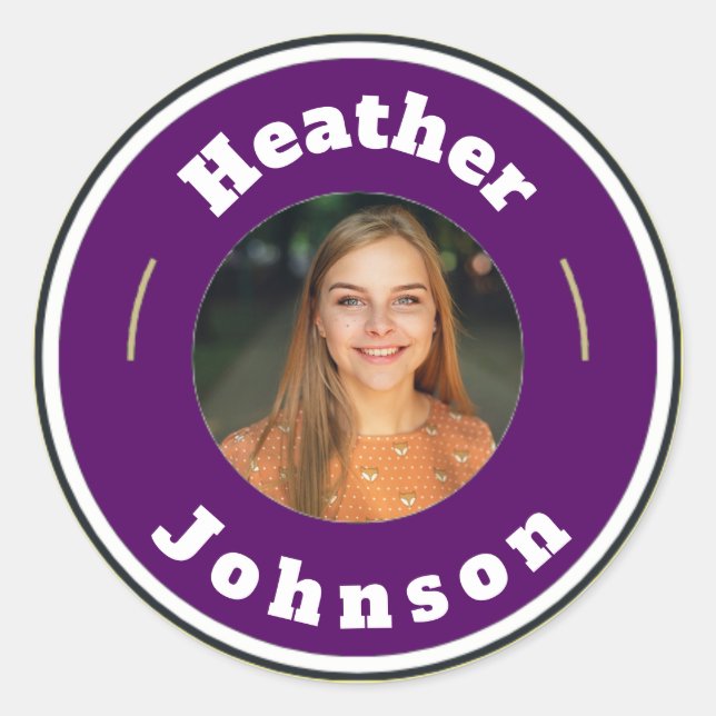 Aufkleber - Benutzerdefiniert (Name und Foto hinzu (Vorderseite)