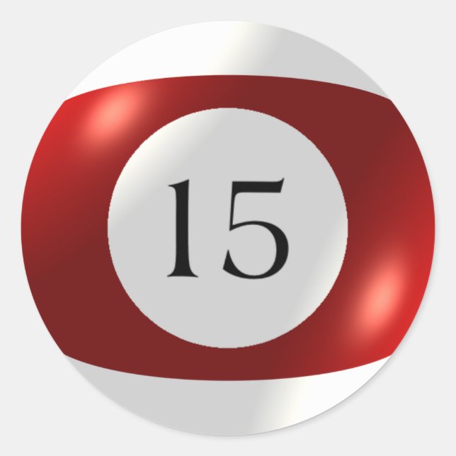 Aufkleber - Billard - 15 Ball (Vorderseite)