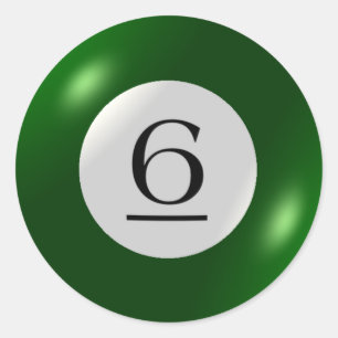Aufkleber - Billard - 6 Ball