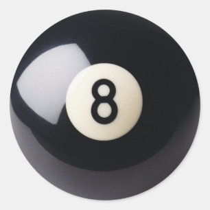 Aufkleber Billardsnooker-8-Ball