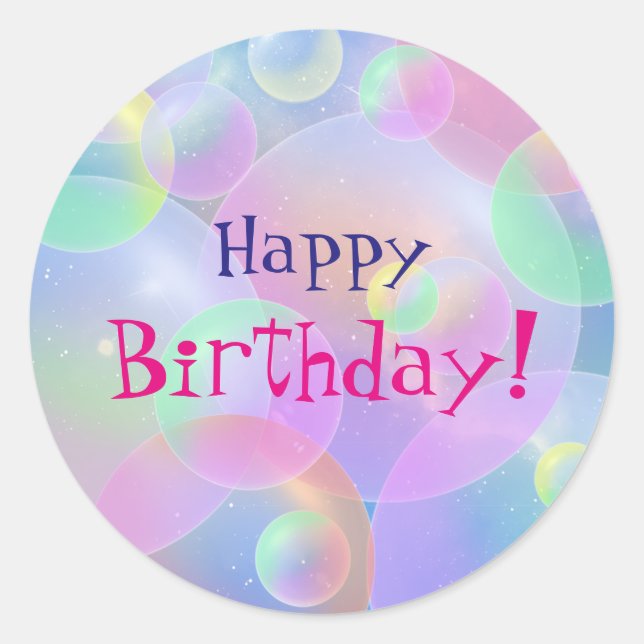 Aufkleber - Blasen - personalisierbar (Vorderseite)