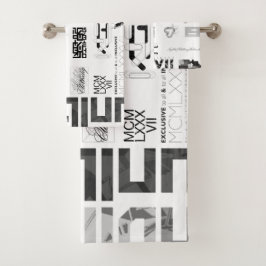 Aufkleber [BLK/GRY] Badhandtuch Set