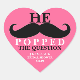 Aufkleber   Brautparty - Er Poppte die ?