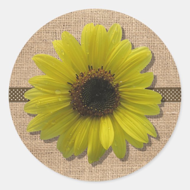 Aufkleber - Burlap- und Regenblume (Vorderseite)