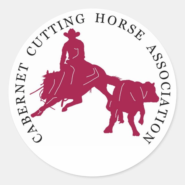 Aufkleber Cabernet CHA Blanc Rond Rose (Vorderseite)