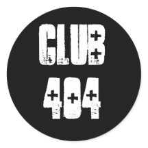 Aufkleber "Club 404" mit Shotgun Ambulance Schrift