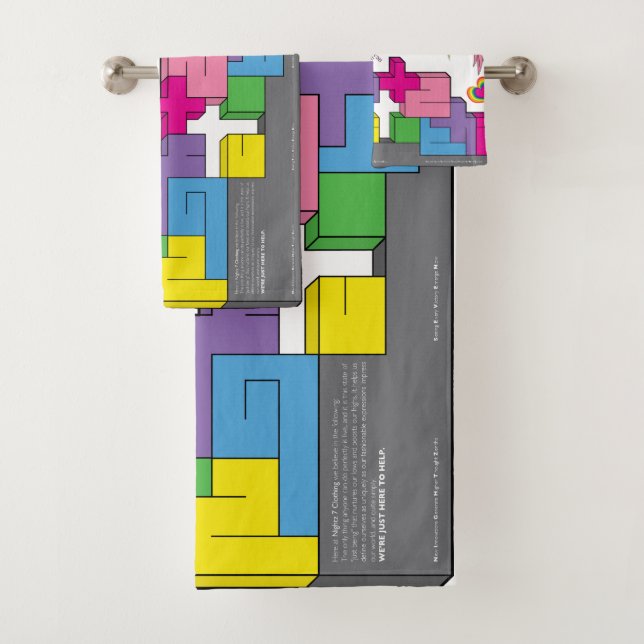 Aufkleber [CMYK/RNBW] Handtuch Badhandtuch Set (Insitu)