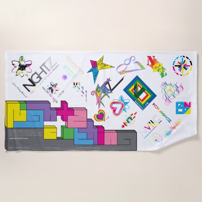 Aufkleber [CMYK/RNBW] Strandtuch (Vorderseite)