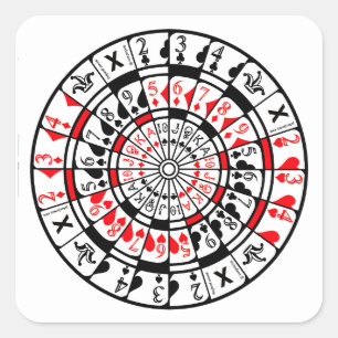 Aufkleber Dartboard Karten Design