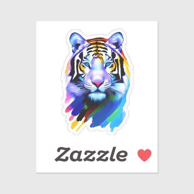 Aufkleber "Das Gesicht des Tigers (Blatt)