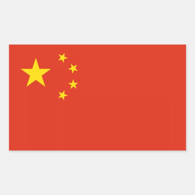 Aufkleber der chinesischen Flagge (Vorderseite)