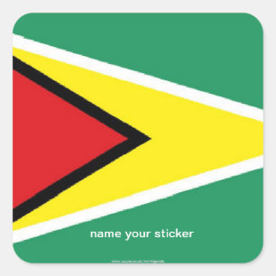 Aufkleber der Flagge von Guyana