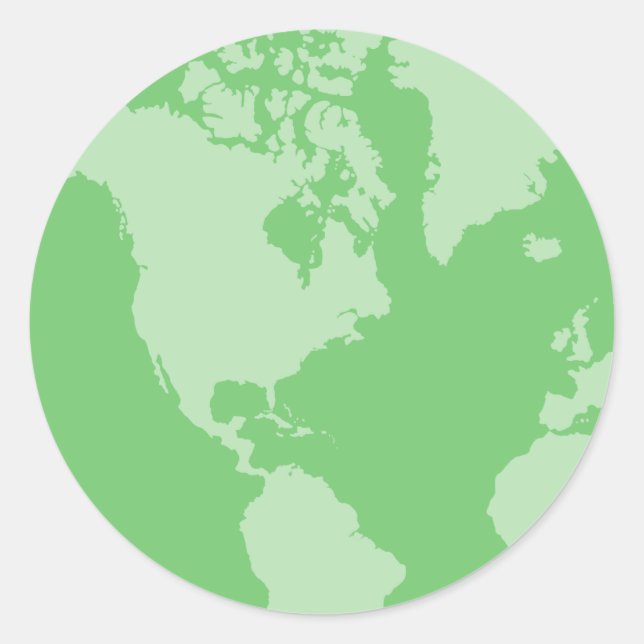 Aufkleber der grünen Erde (Vorderseite)