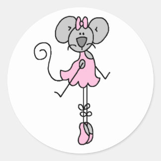 Aufkleber der Mäuseballerina-zwei
