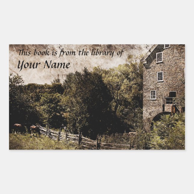 Aufkleber der pastoralen Bibliothek Buchzeichen (Vorderseite)