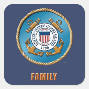 Aufkleber der USCG-Familie, glänzend