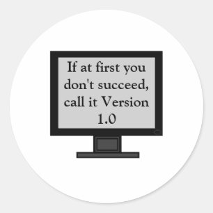 Aufkleber der Versions-1,0