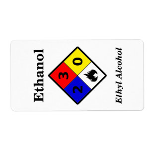 Aufkleber des Äthanol-MSDS