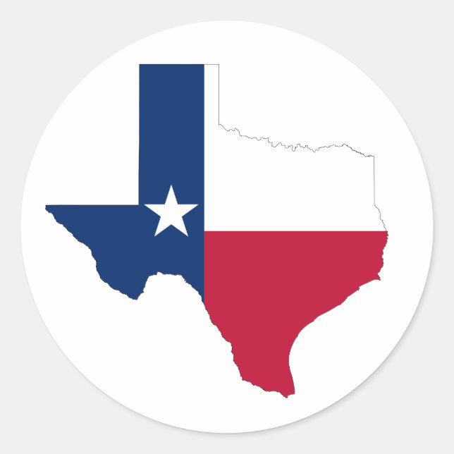 Aufkleber des Bundesstaates Texas  (Vorderseite)
