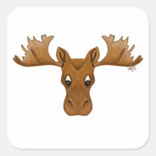 Aufkleber des Elchs, zeichnend Cartoon
