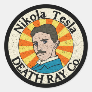 Aufkleber des Nikola Tesla-Todesstrahln-Co.