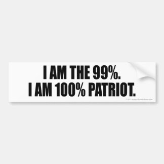 Aufkleber des Patrioten 99% Autoaufkleber