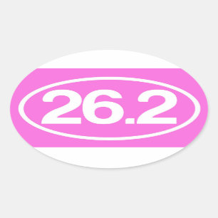 Aufkleber des Rosa-26,2 (voller