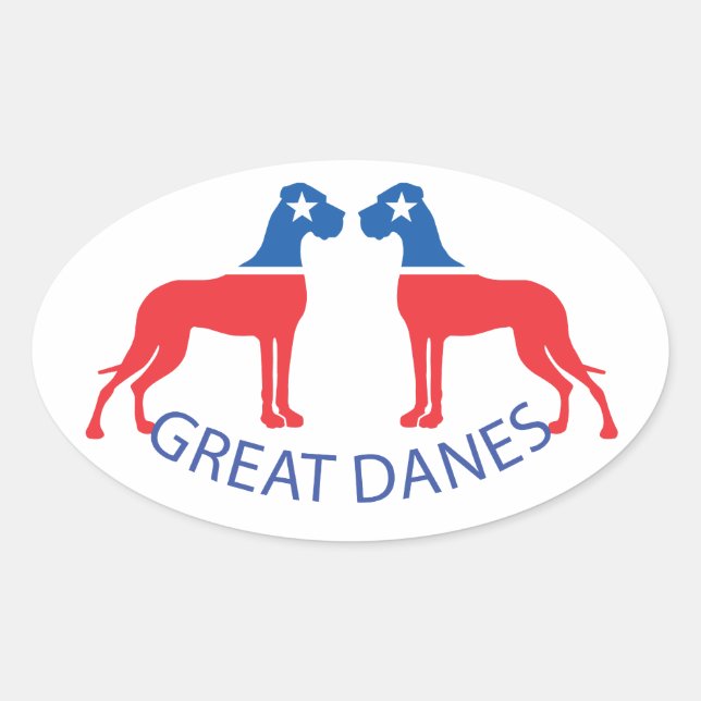 Aufkleber Deutsche Doggen (Vorderseite)
