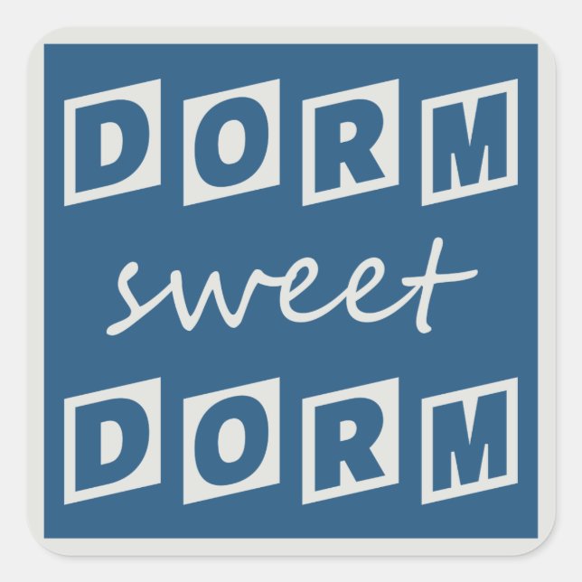 Aufkleber "Dorm Sweet Dorm" (Vorderseite)