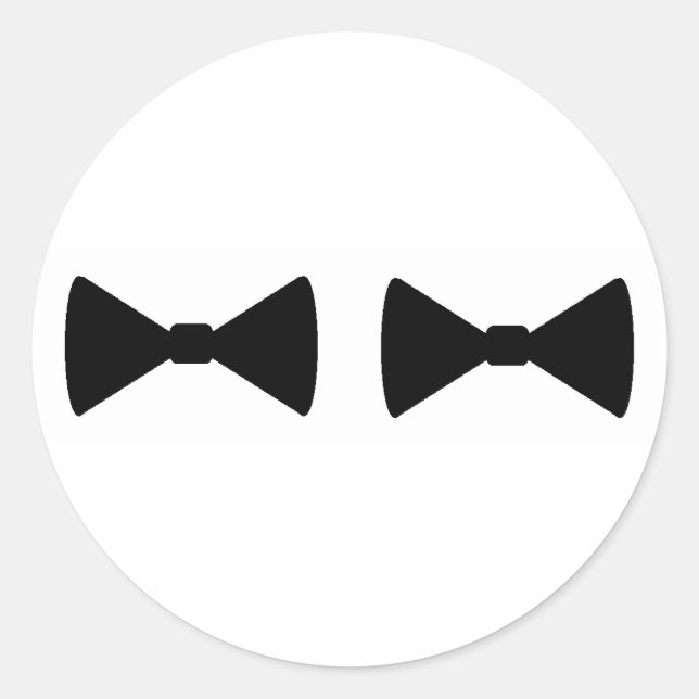 Aufkleber "Double Bow Krawatte" (Vorderseite)