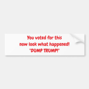 Aufkleber "dump trump!" autoaufkleber