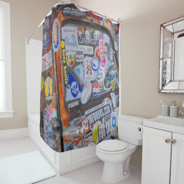 Aufkleber Duschvorhang (Beispiel)