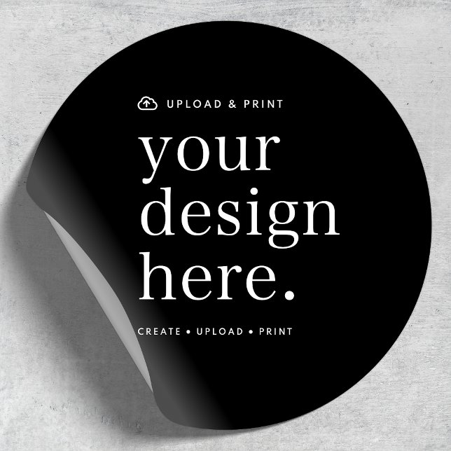 Aufkleber Eigenes Design Hochladen 3,81 cm Rund (Create, upload, print - stickers created in your personal style!)