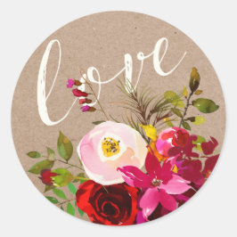 AUFKLEBER | elegantes rustikales Boho Liebe mit