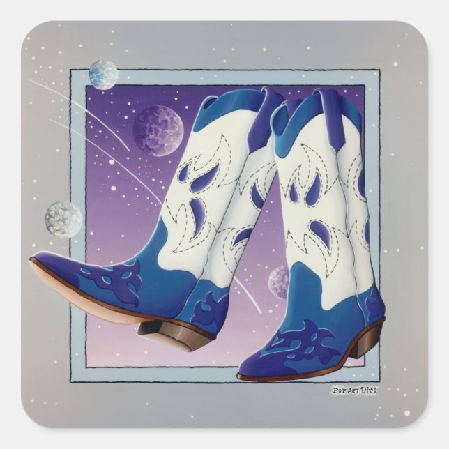 Aufkleber - Elektrische Cowboy-Stiefel (Vorderseite)