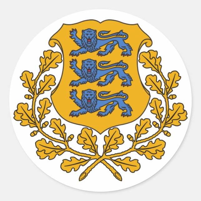 Aufkleber - Estnisches Wappen/Eesti Vapp (Vorderseite)