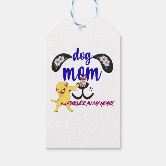 Aufkleber & Etikett - "Forever in my Heart" Katze  Geschenkanhänger (Rückseite)