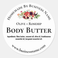 Aufkleber-Etikett für hausgemachte Body Butter