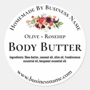 Aufkleber-Etikett für hausgemachte Body Butter Runder Aufkleber