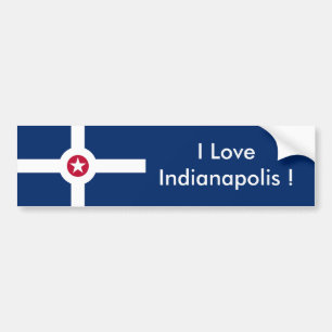 Aufkleber Flag von Indianapolis City, USA Autoaufkleber