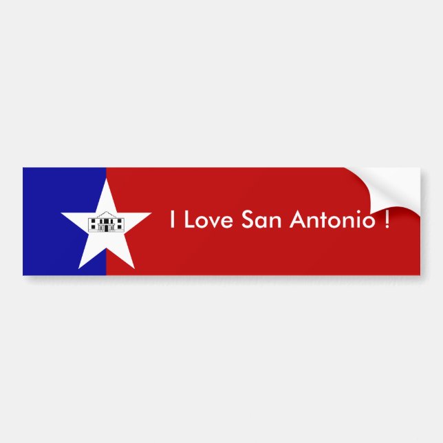 Aufkleber Flag von San Antonio City, USA Autoaufkleber (Vorne)