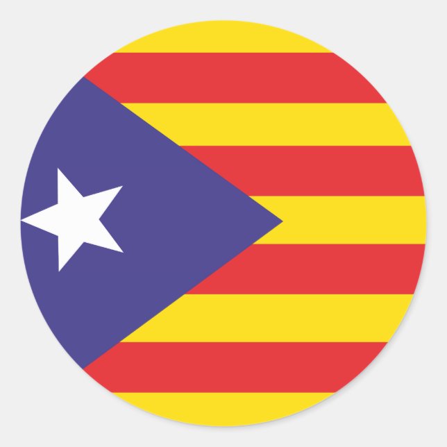 Aufkleber Flagge der katalanischen Unabhängigkeit (Vorderseite)