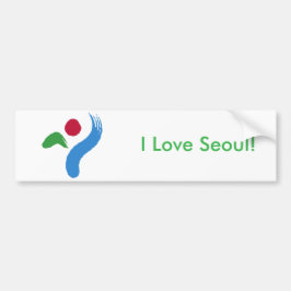 Aufkleber Flagge von Seoul, Südkorea Autoaufkleber